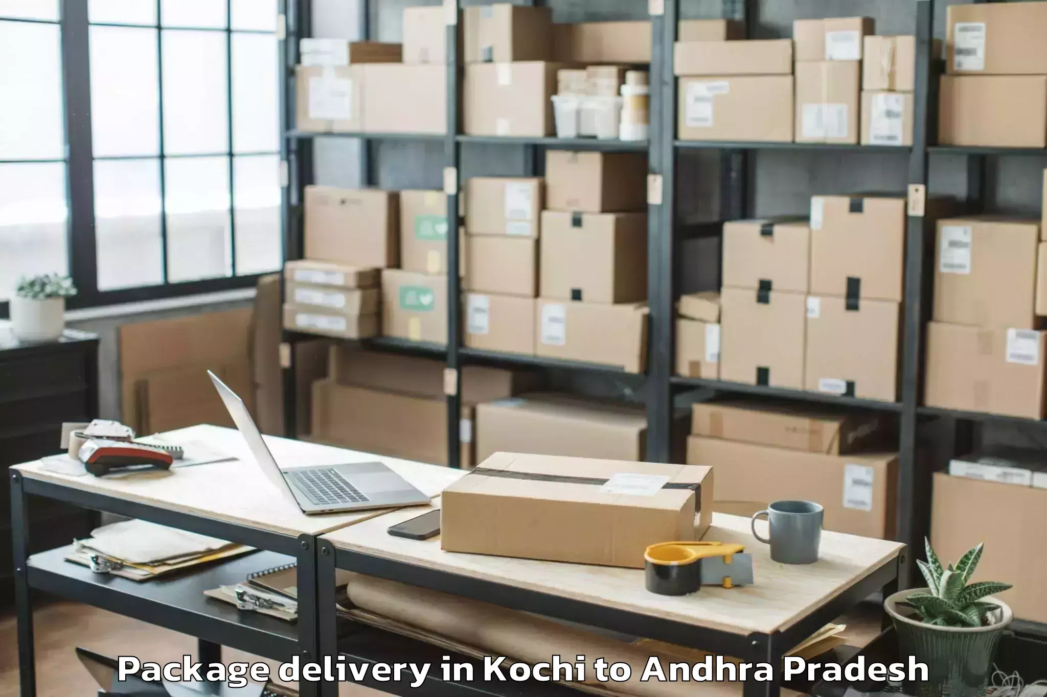 Trusted Kochi to Kurnool Airport Kjb Package Delivery